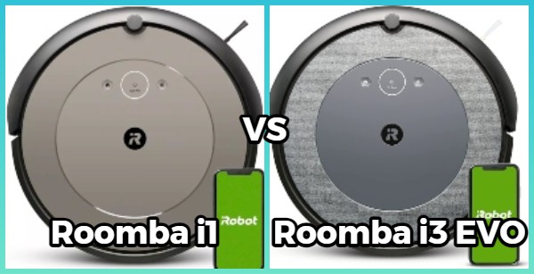 Comparison of irobot roomba i1 and i3 EVO models